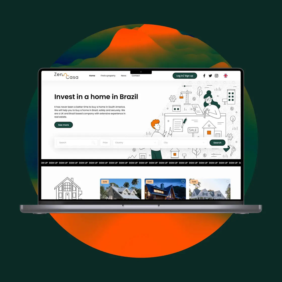 ZenCasa: Branding and platform design