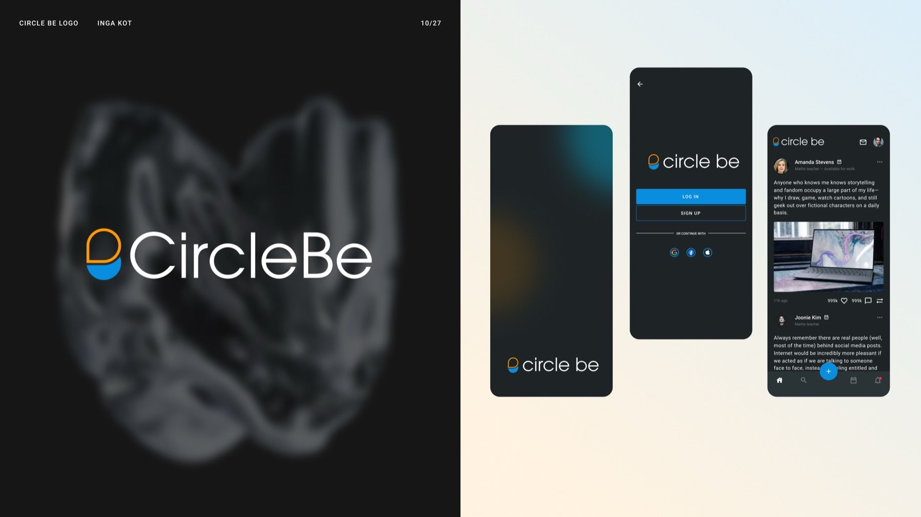 CircleBe design screen 2