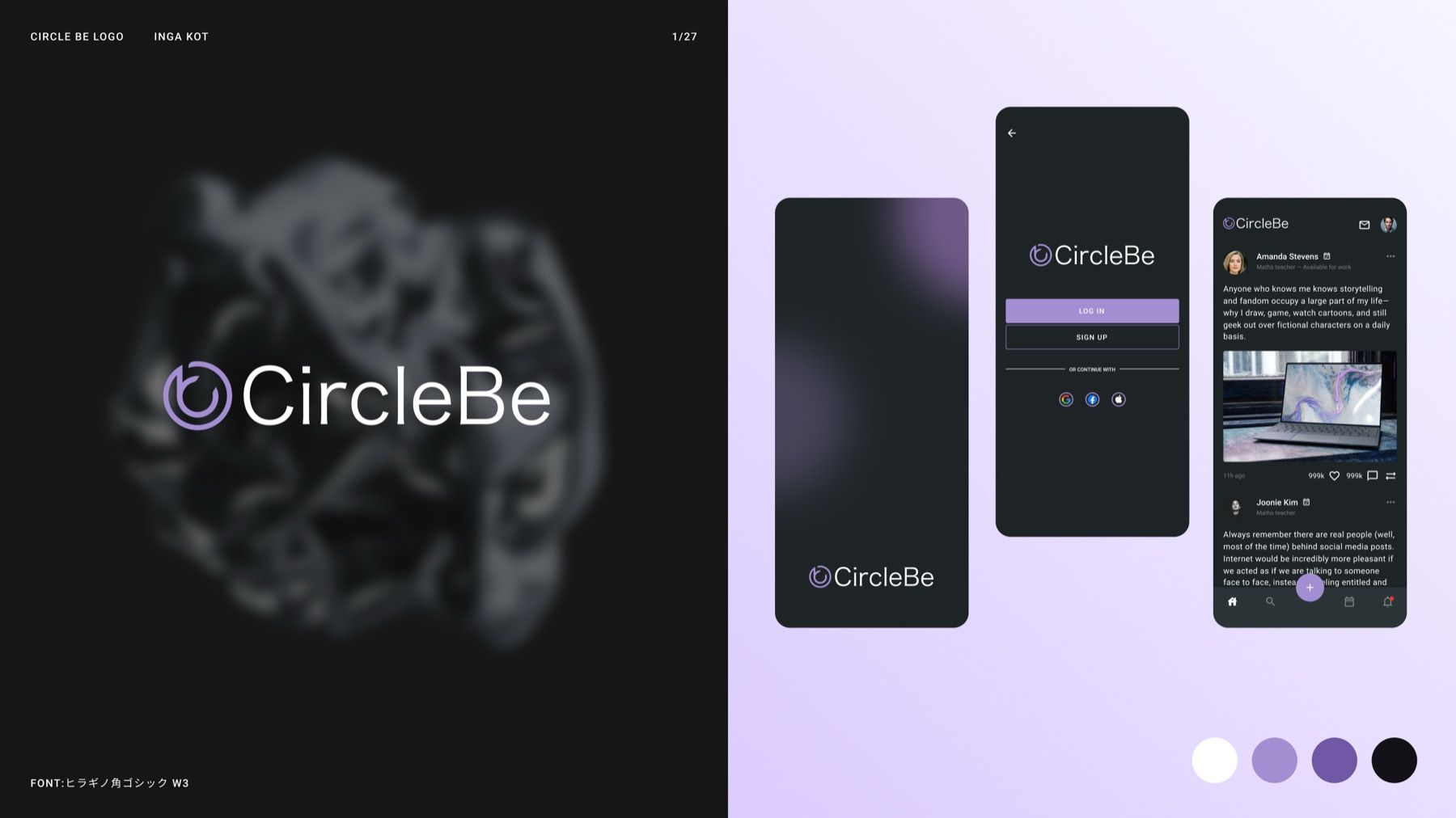 CircleBe design screen 1