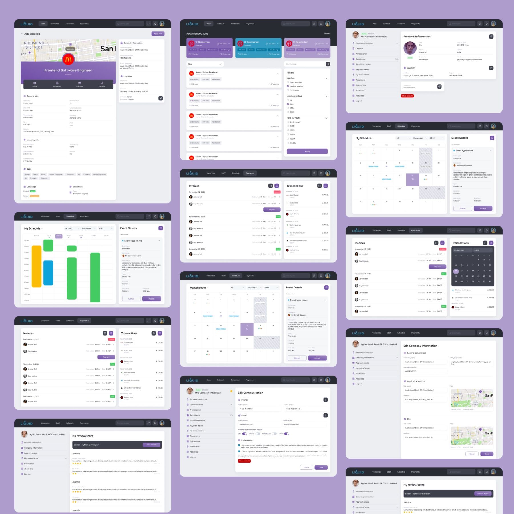 Liquid CRM: Web portal