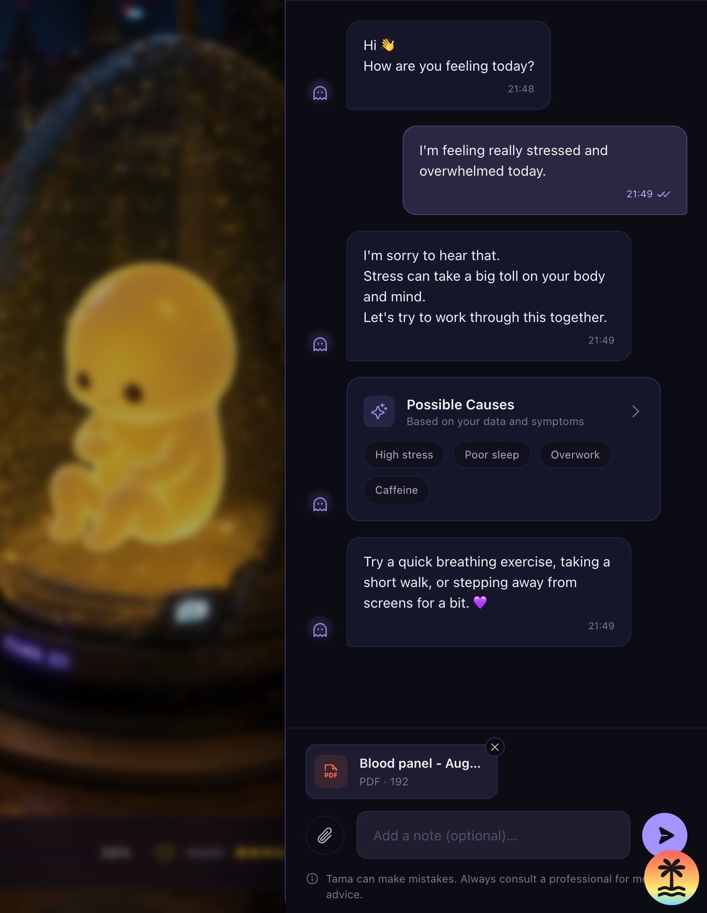 Tama Life: An AI health assistant